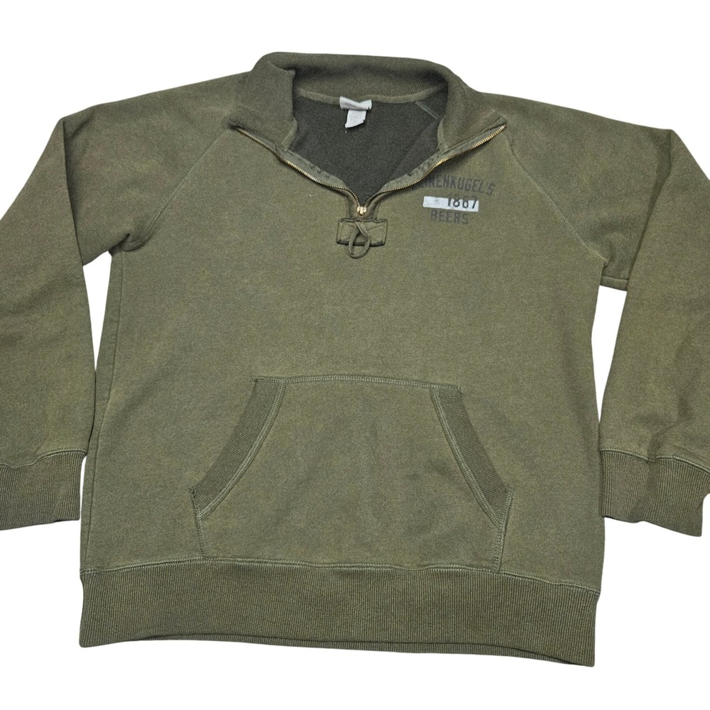 Leinenkugels Beers‎ Quarter Zip Sweatshirt Large Olive Green Brewery Wisconsin